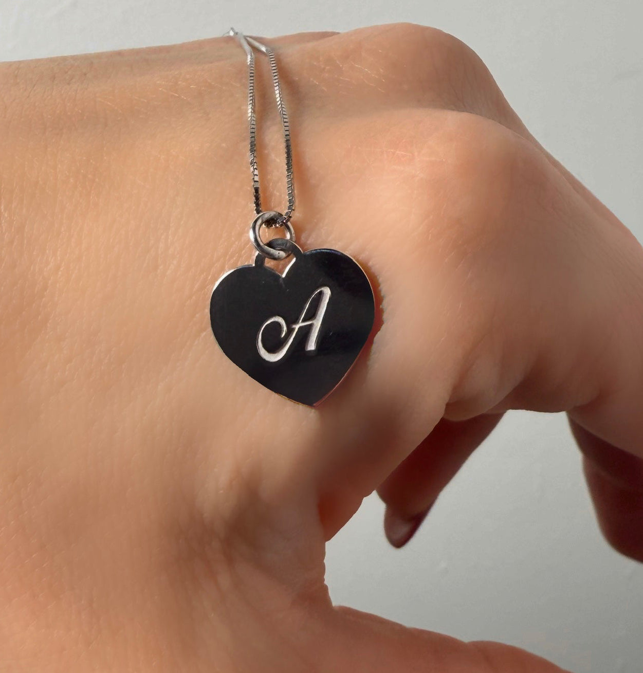 Collana precious initial heart silver