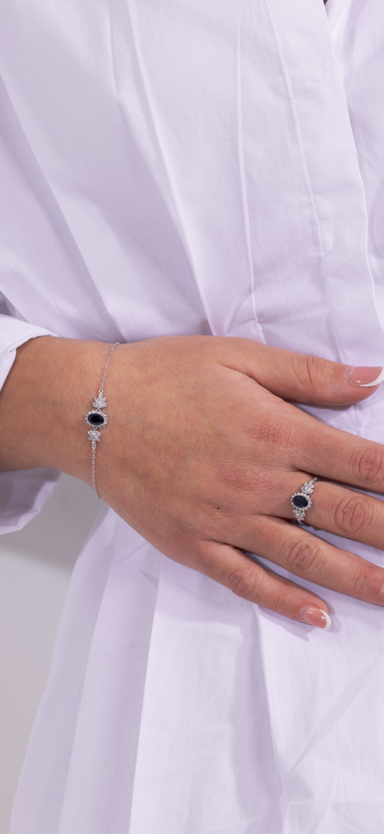 Bracciale ovale zaffiro