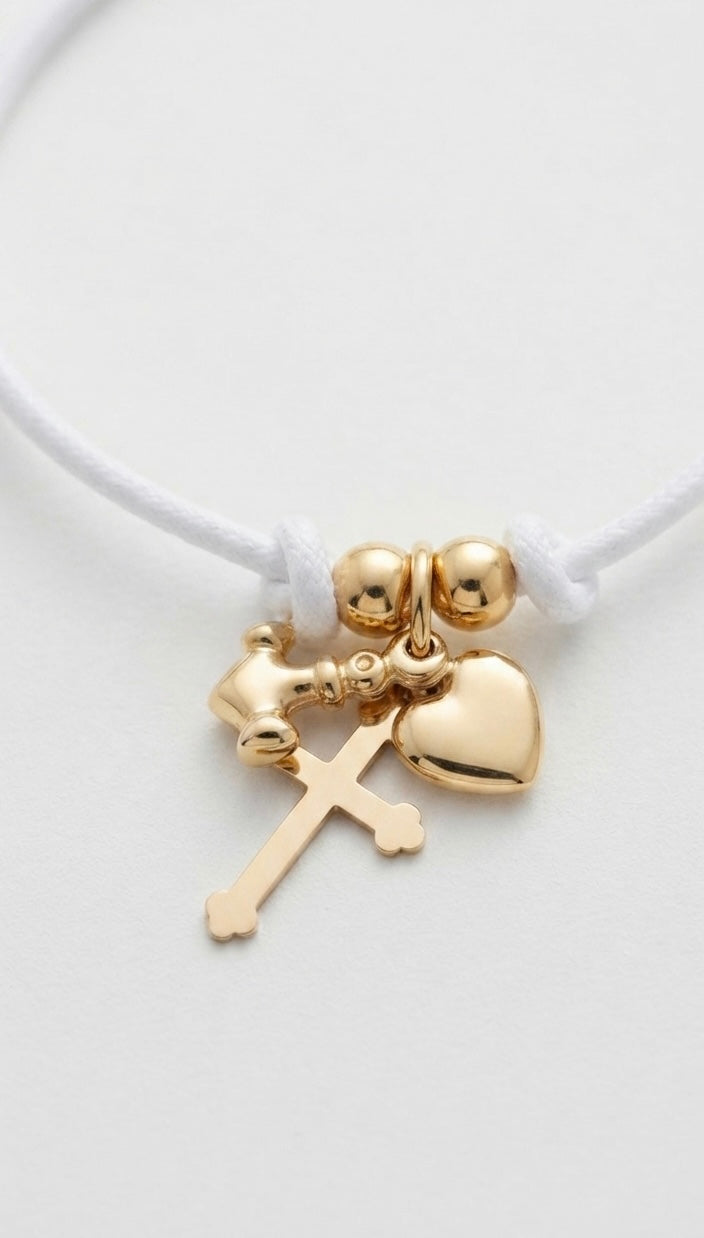 Choker tris bianco
