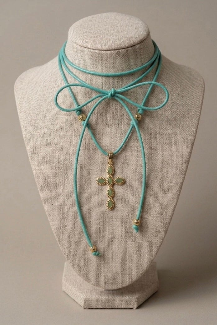 choker acqua marina