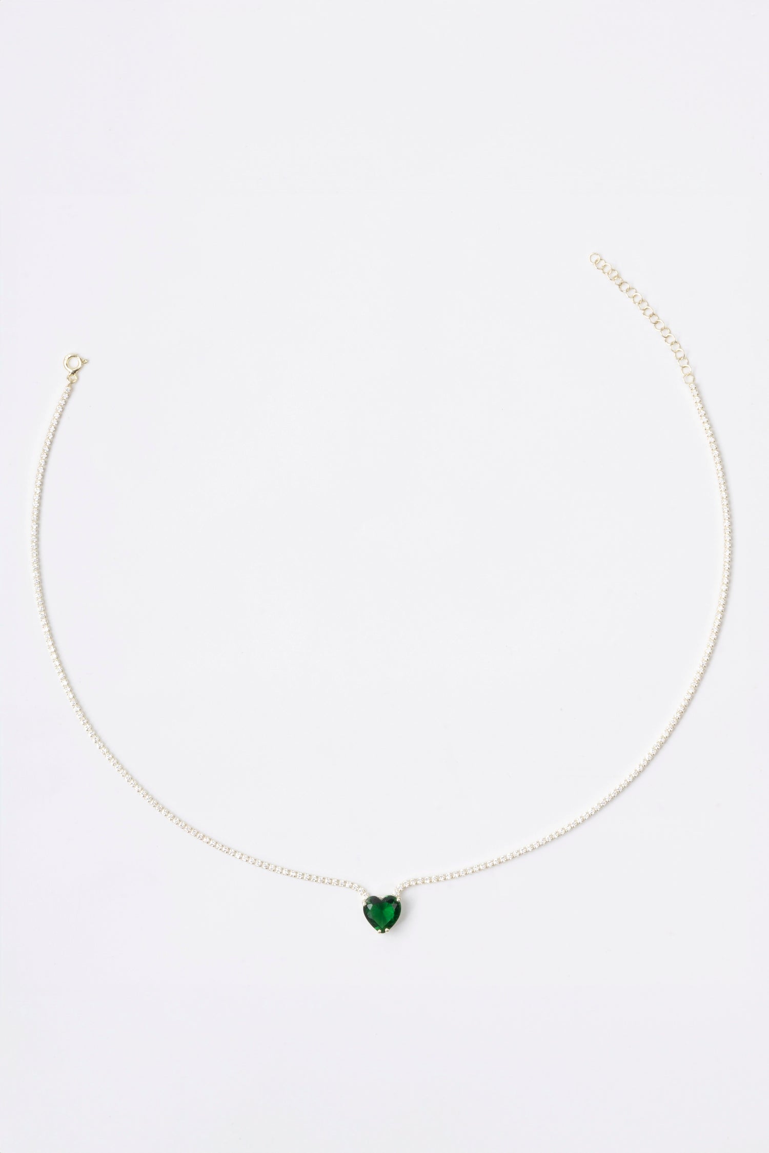 Collana heart green