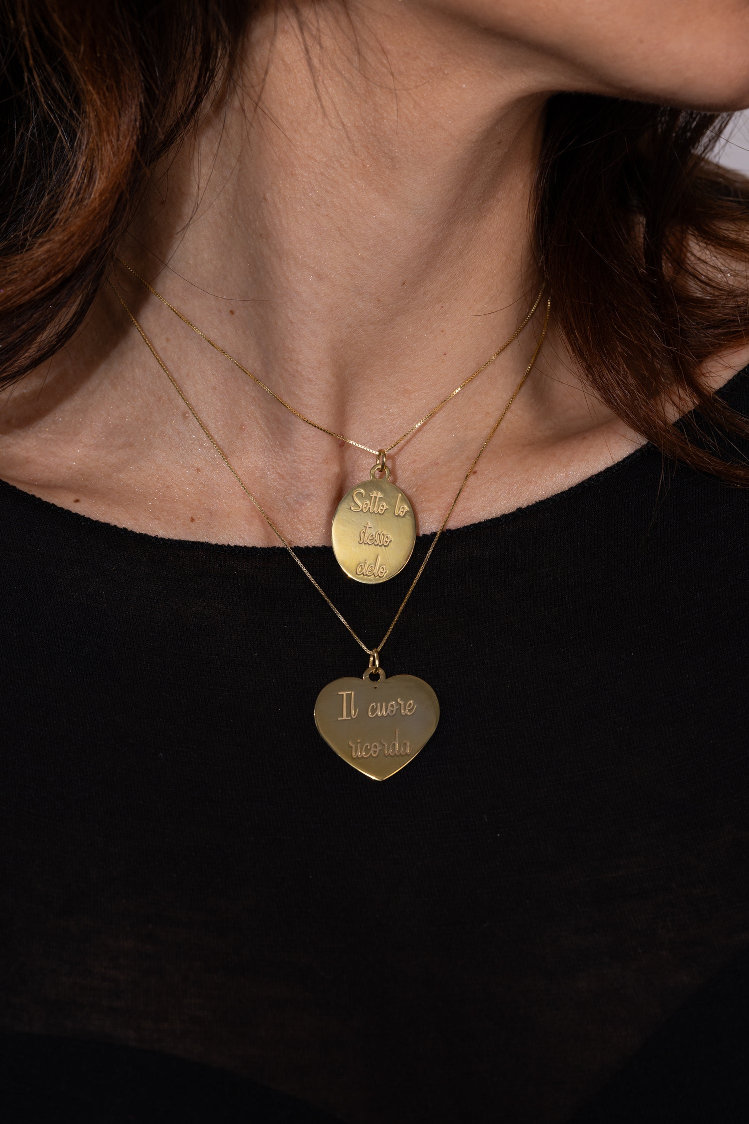 Collana sentiment heart charm