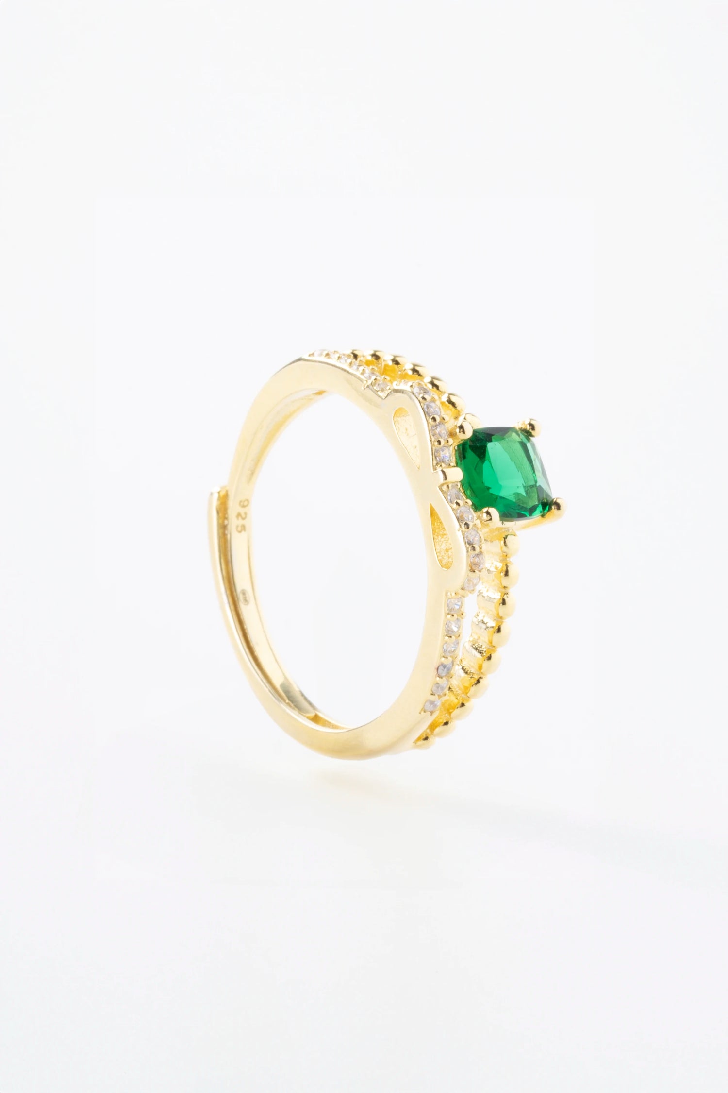Anello solitario green