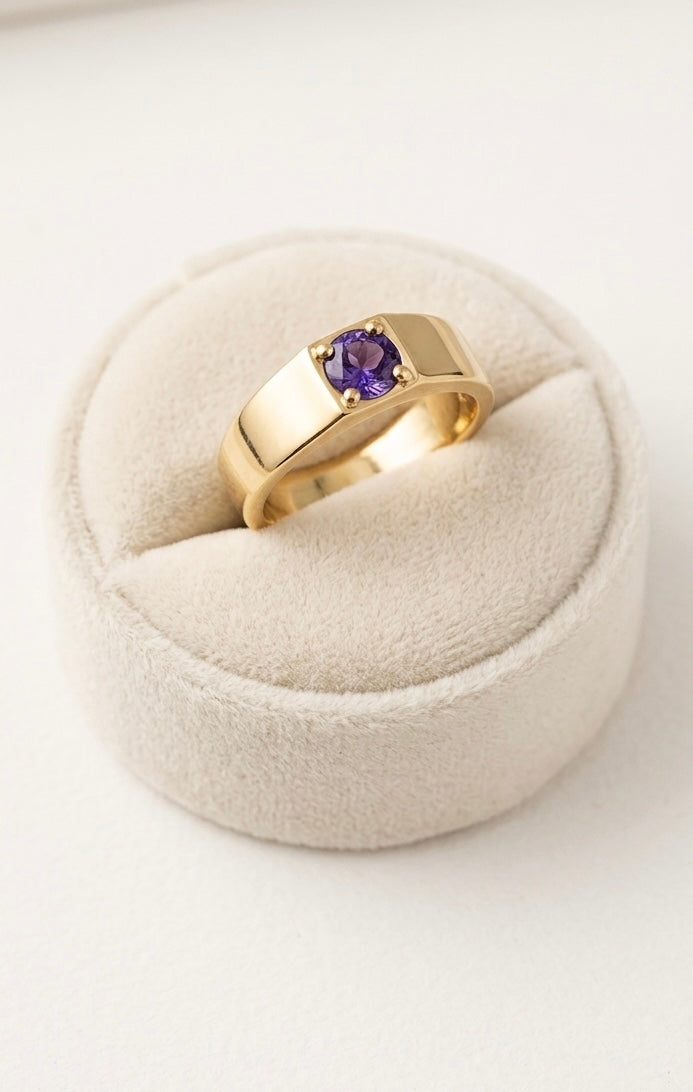 Anello gold pietra vajolet