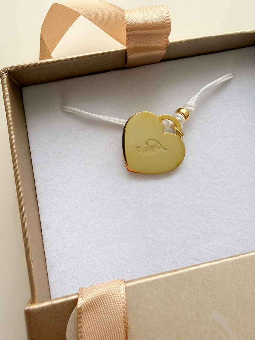 Choker  con cuore dedica e iniziale