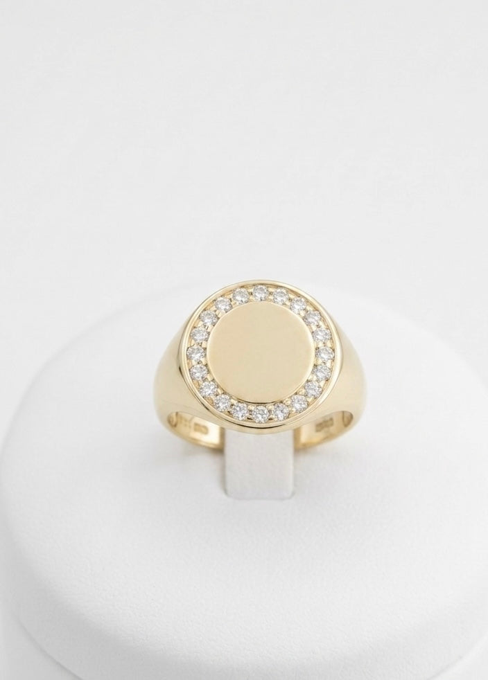 Chevalier tondo zirconato gold