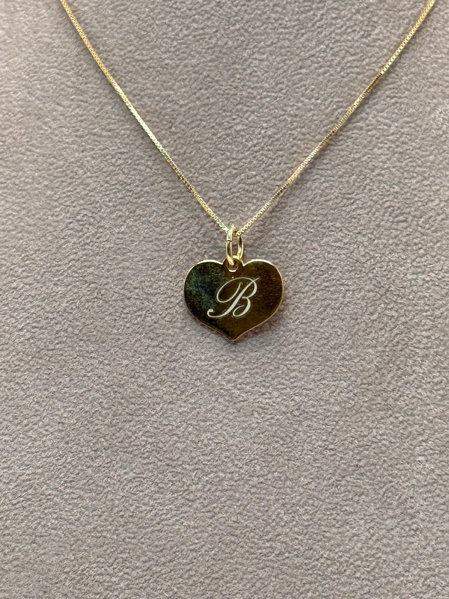 Collana initial precious heart charm