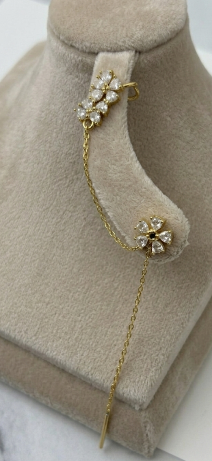 Orecchino saliscendi multi cuori