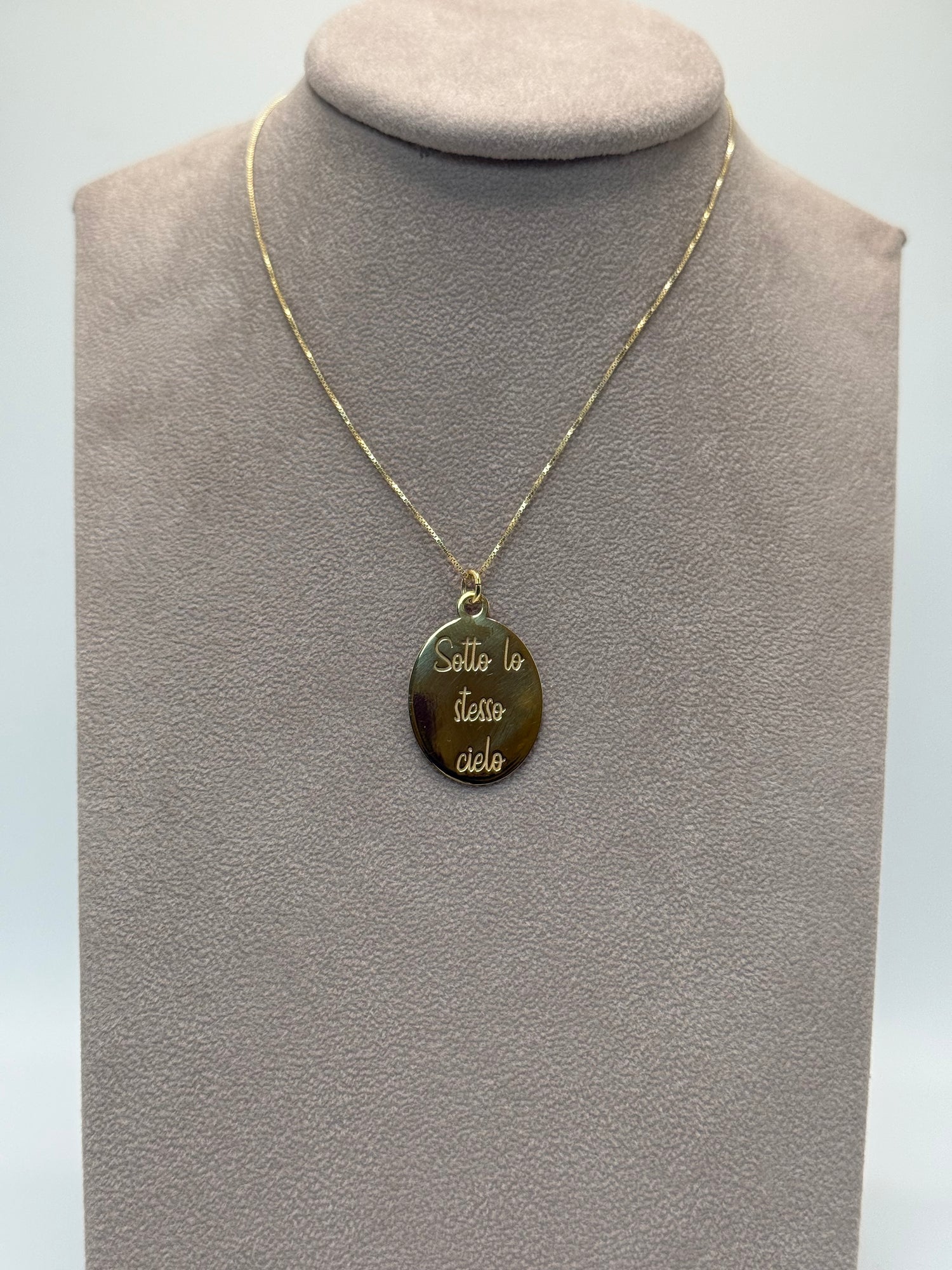 Collana sentiment charm ovale