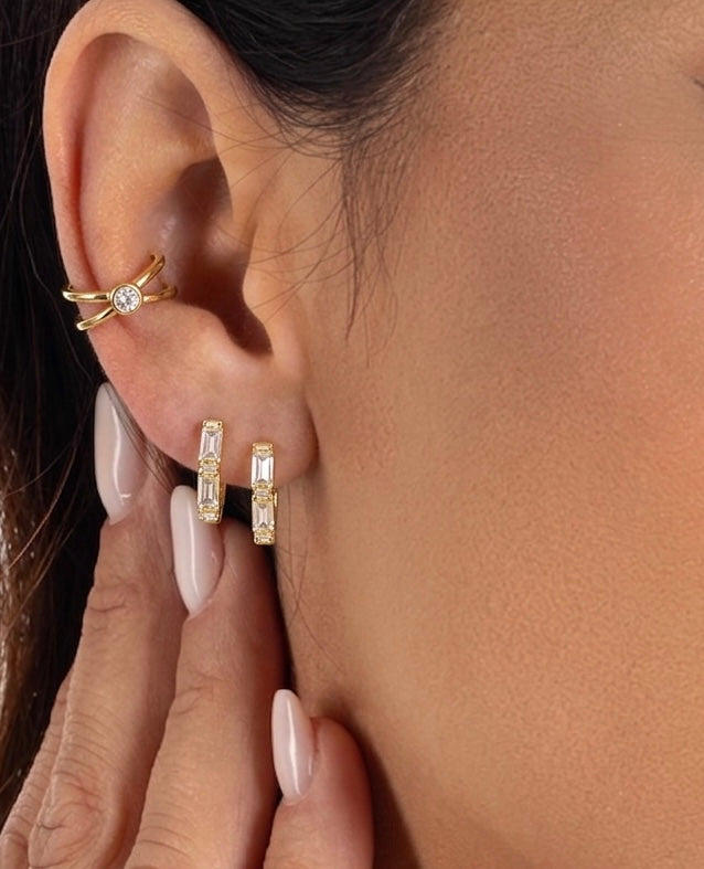 Orecchini lineari scintillanti