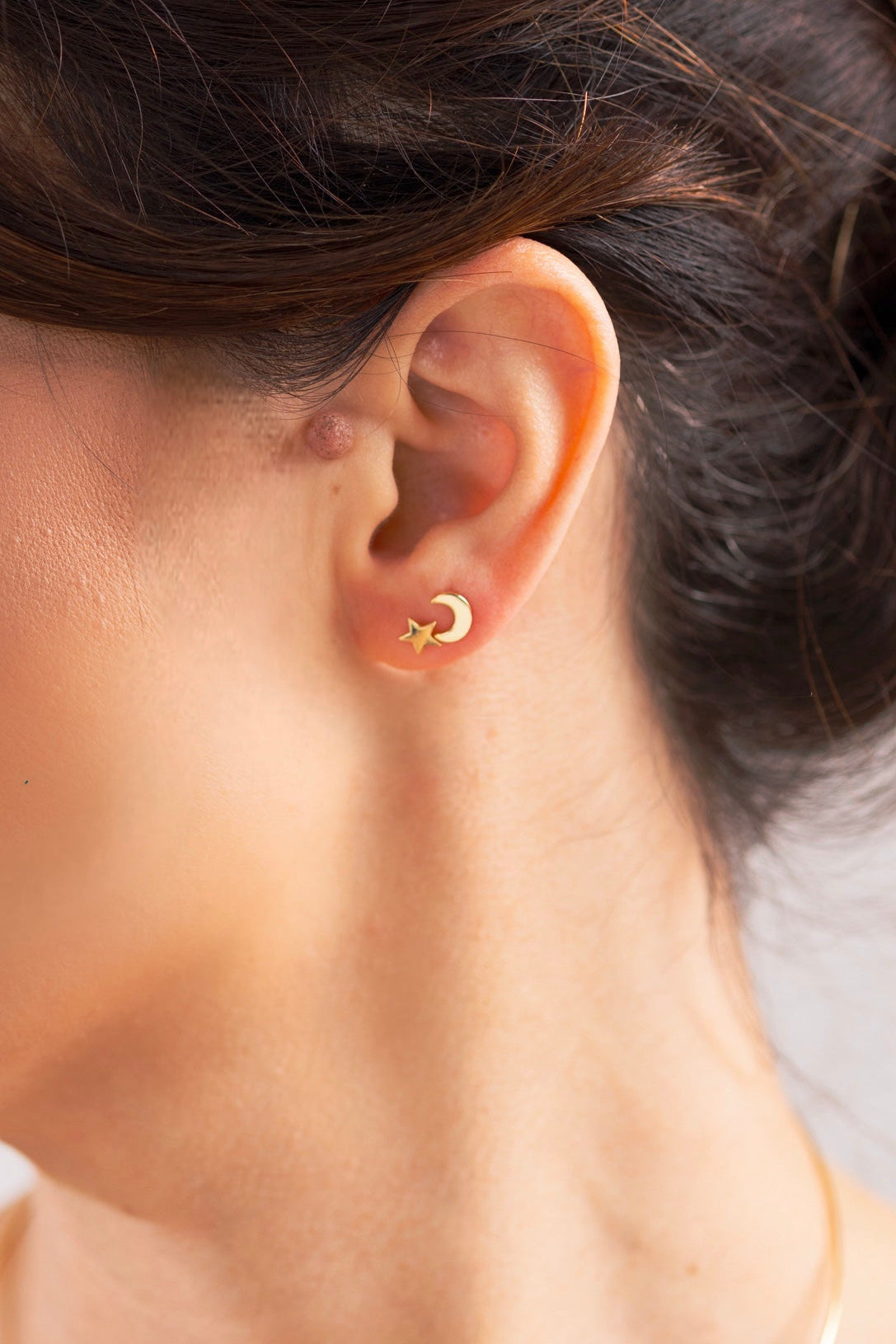 Coppia orecchini luna e stella