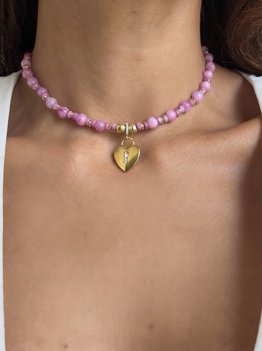 Collana pink heart
