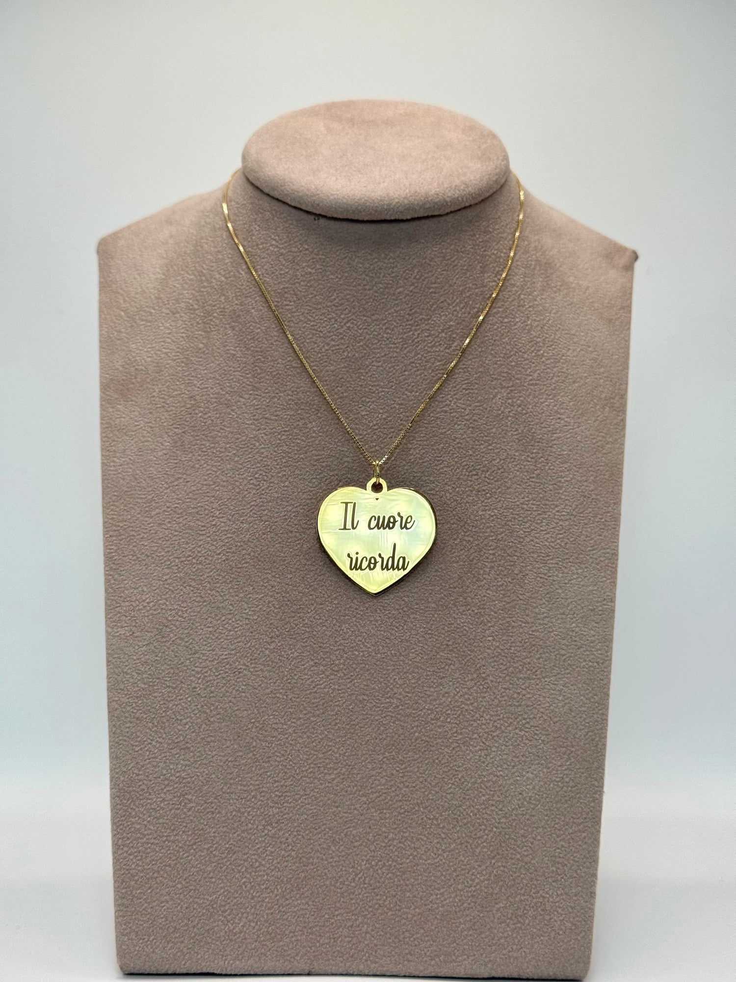 Collana sentiment heart charm