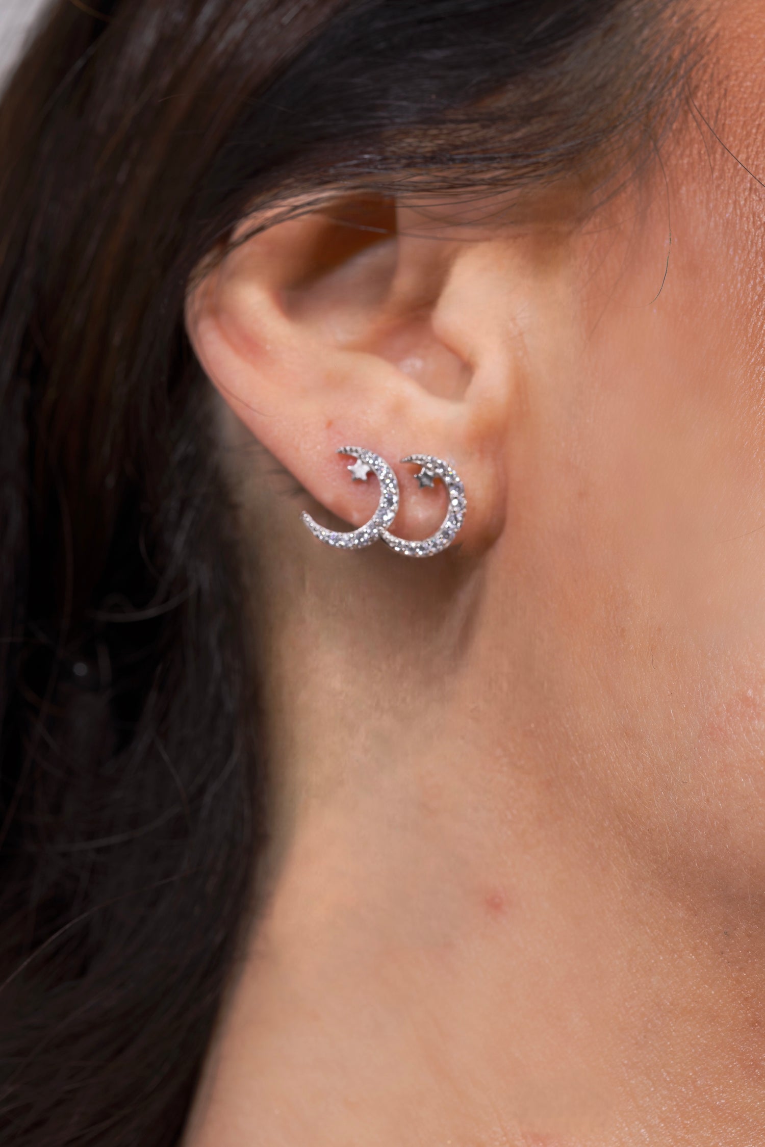 Orecchini mezzaluna elegante