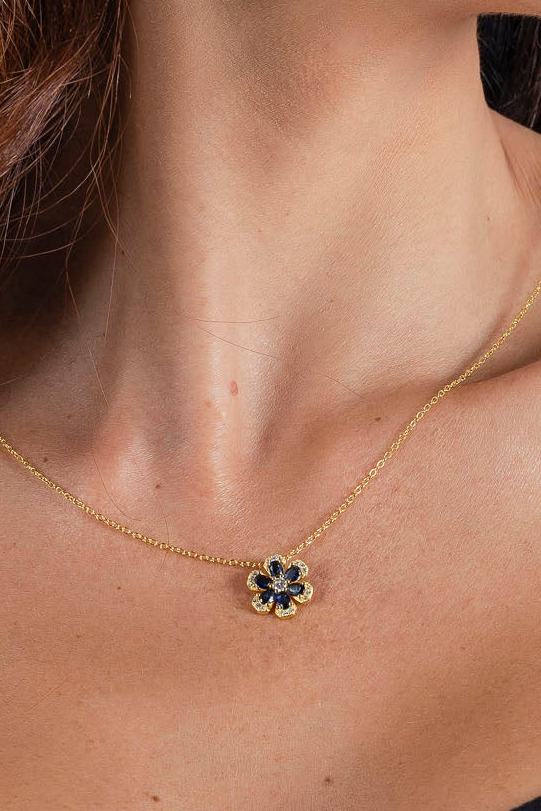 Collana flowers blu