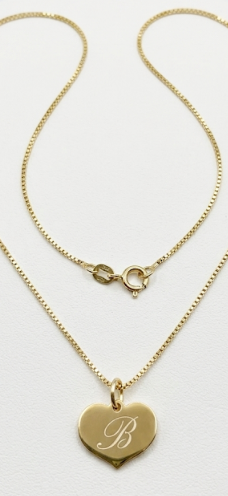 Collana precious initial heart charm