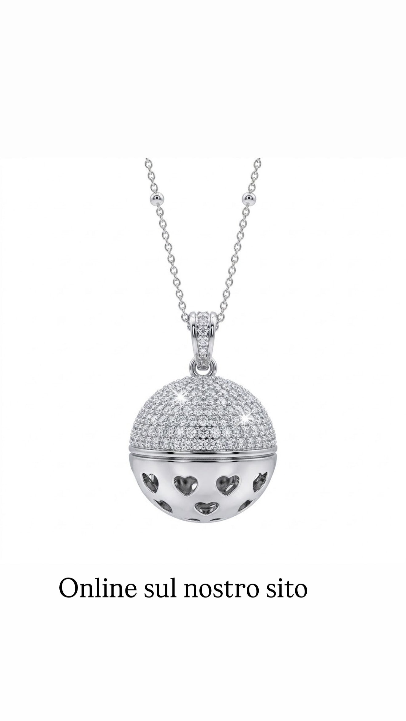 Collana Richiamo degli angeli con cuori e zirconi